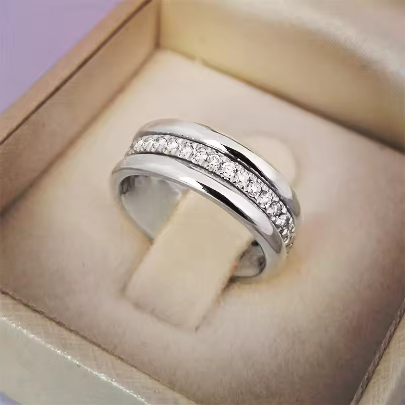 Fashion Micro Paved Zircon Wedding Ring