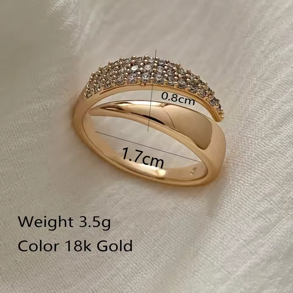 Gold Plated Sun Ring for Women 18K