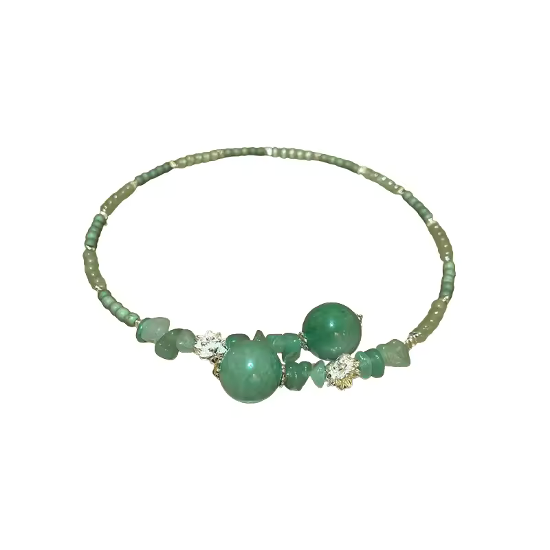 Eastern Style Jade Beaded Necklace