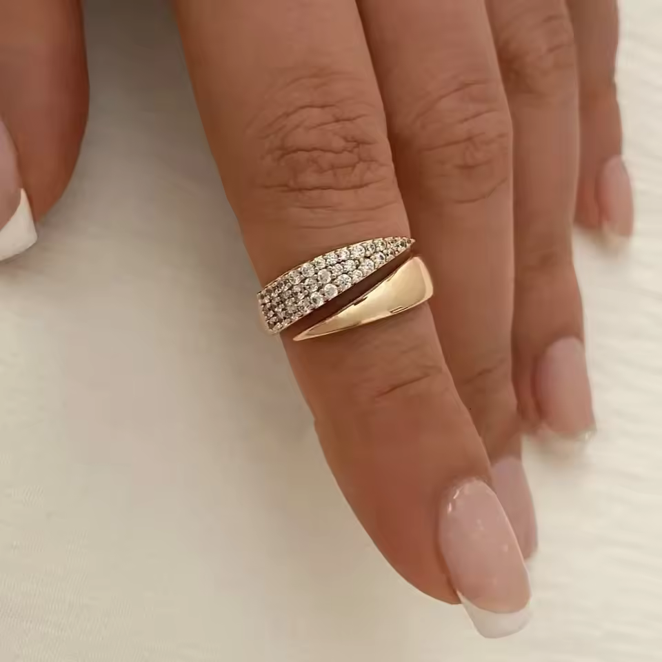 Gold Plated Sun Ring for Women 18K